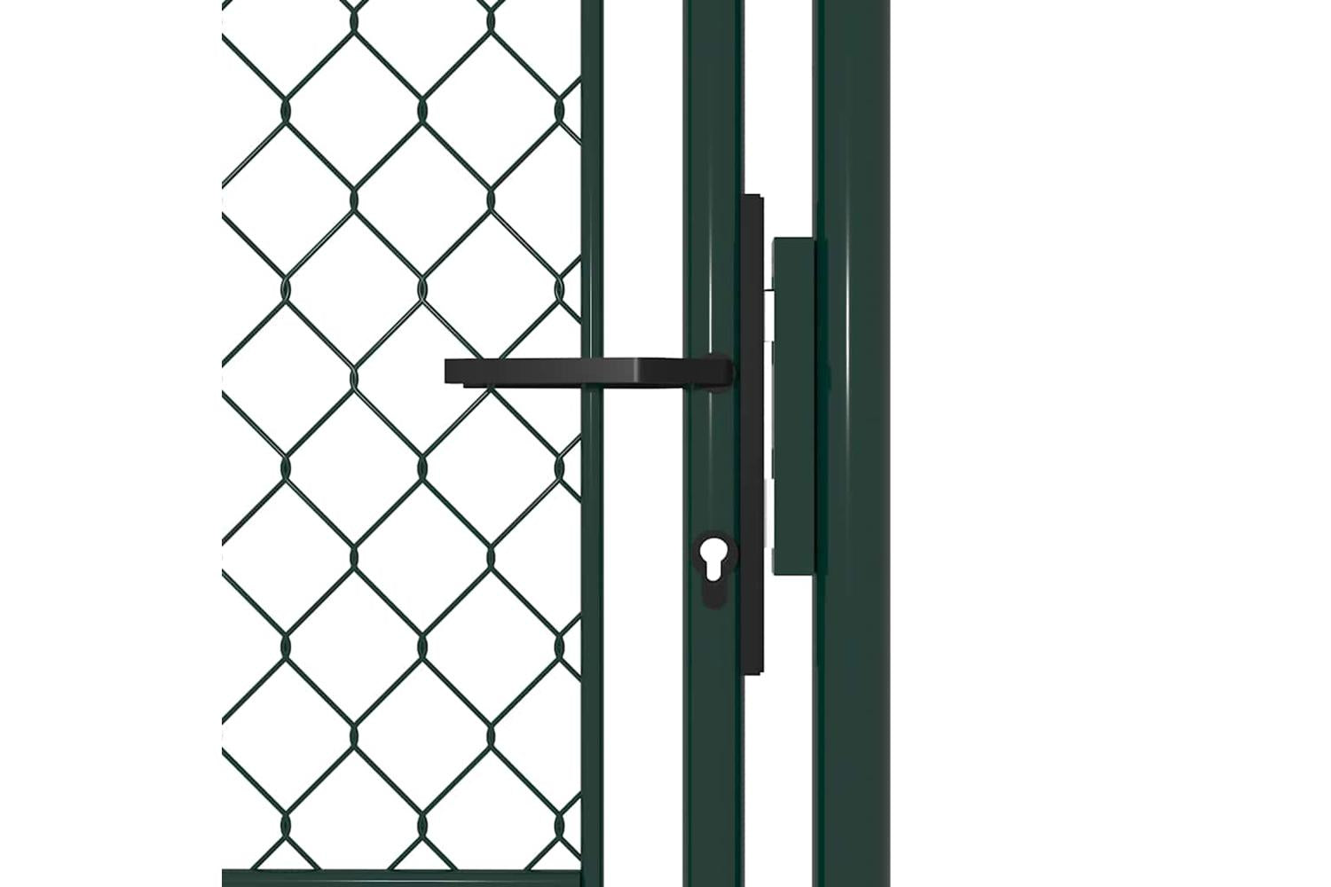 vidaXL 144404 Garden Gate Steel 100x125cm Green-3