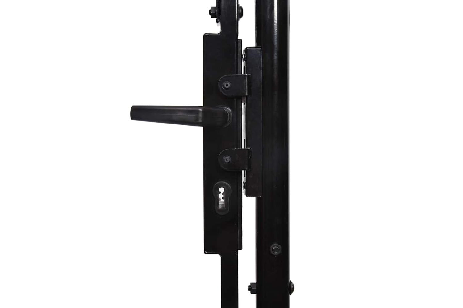 Vidaxl 145745 Fence Gate Single Door With Spike Top Steel 1x1.75 M Black-5