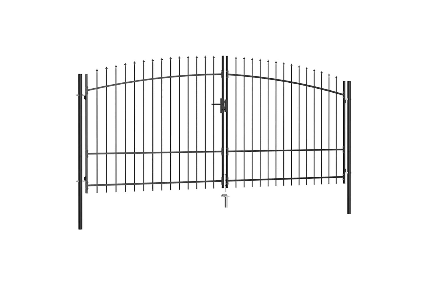 vidaXL 145741 Double Door Fence Gate With Spear Top 400x225cm
