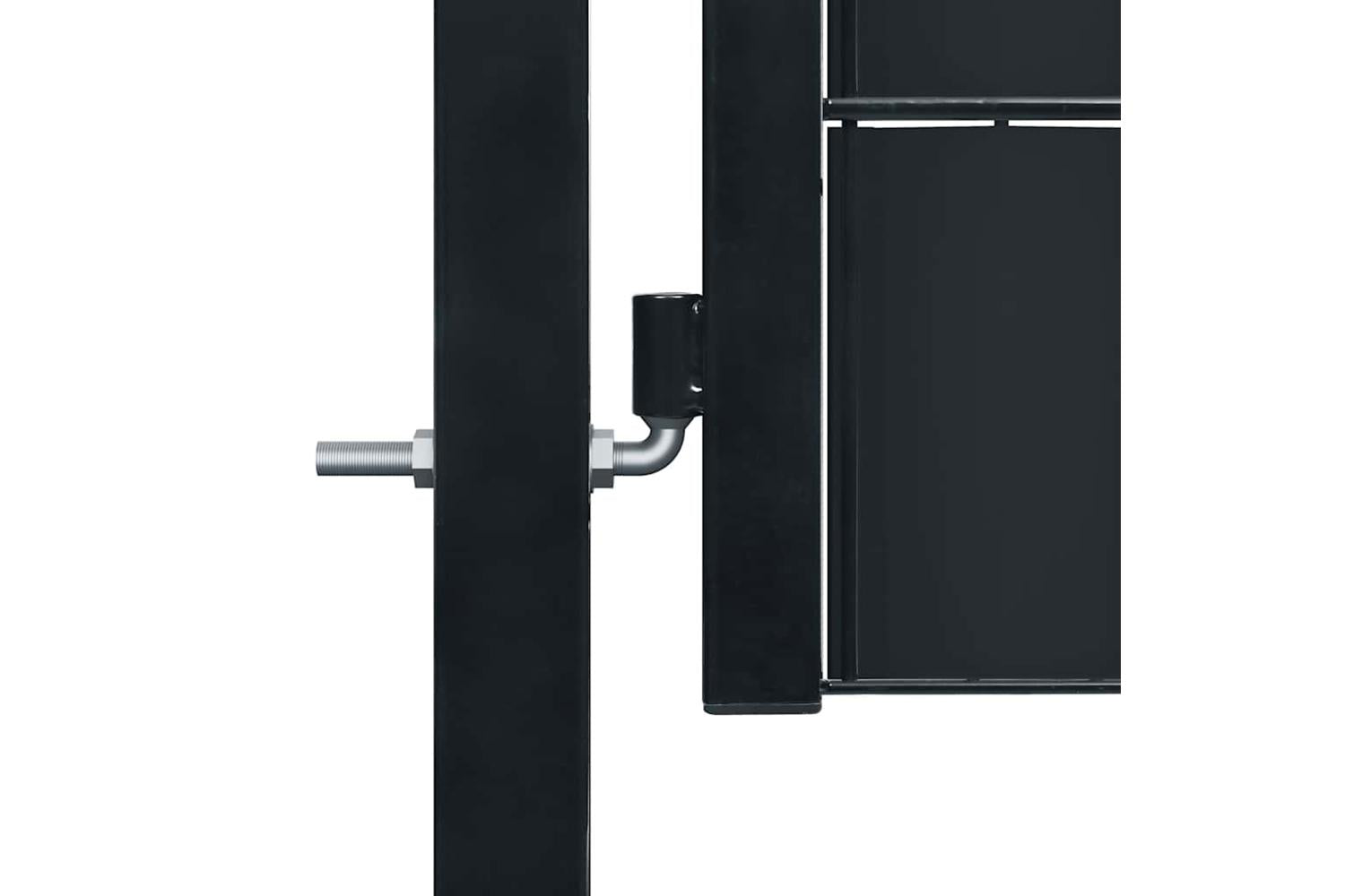 vidaXL 145235 Fence Gate Pvc And Steel 100x164cm Anthracite-3