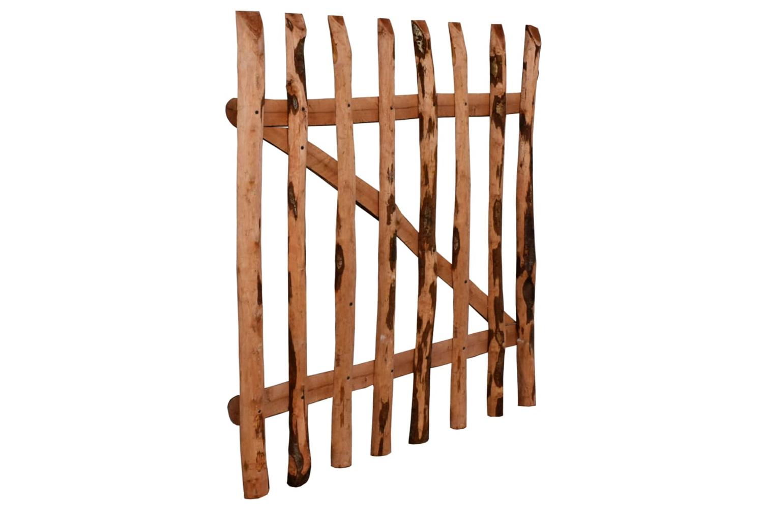 vidaXL 142596 Single Fence Gate Impregnated Hazel Wood 100x100cm-3