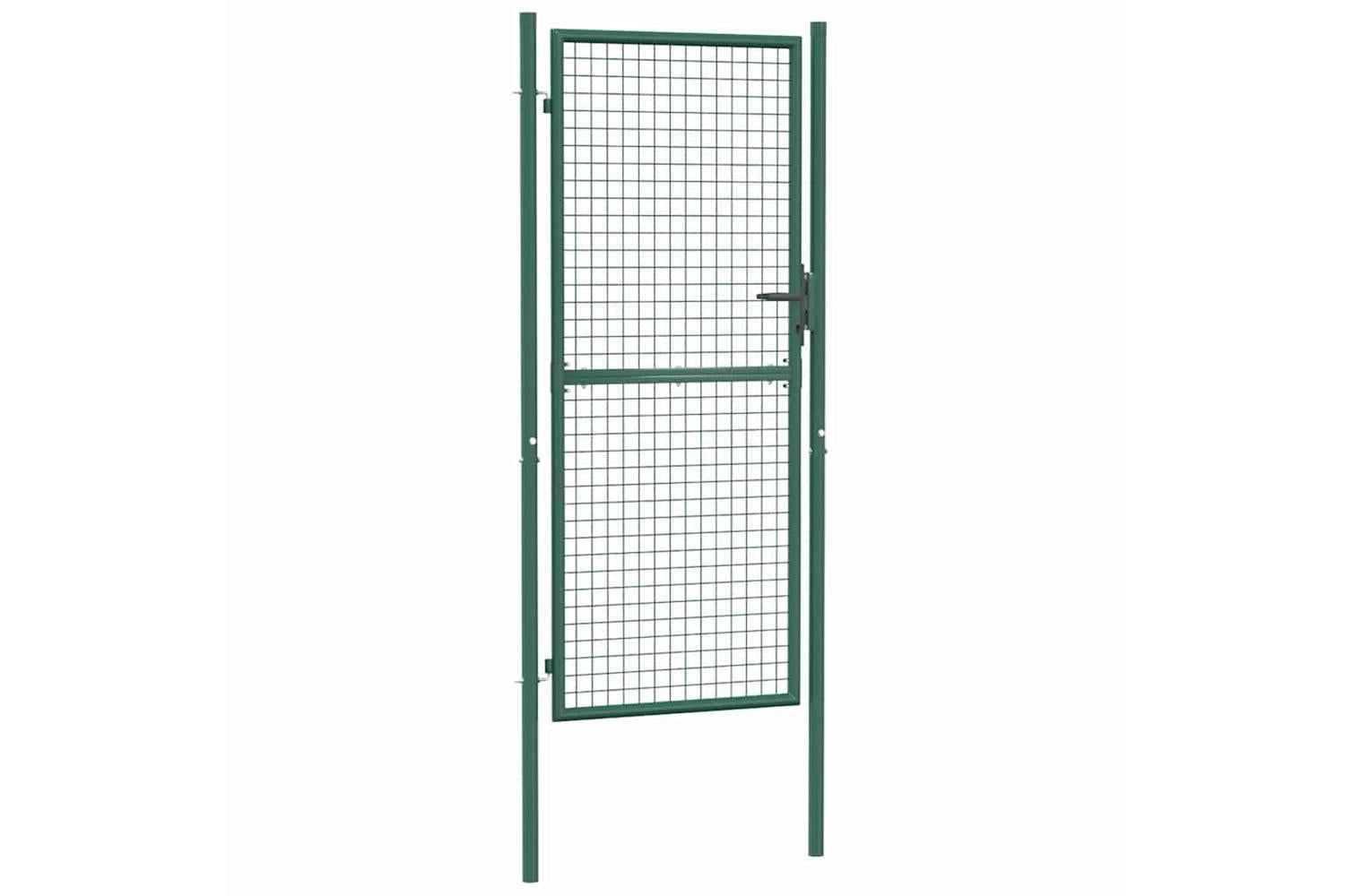 vidaXL Fence Gate Steel 100x200cm Green