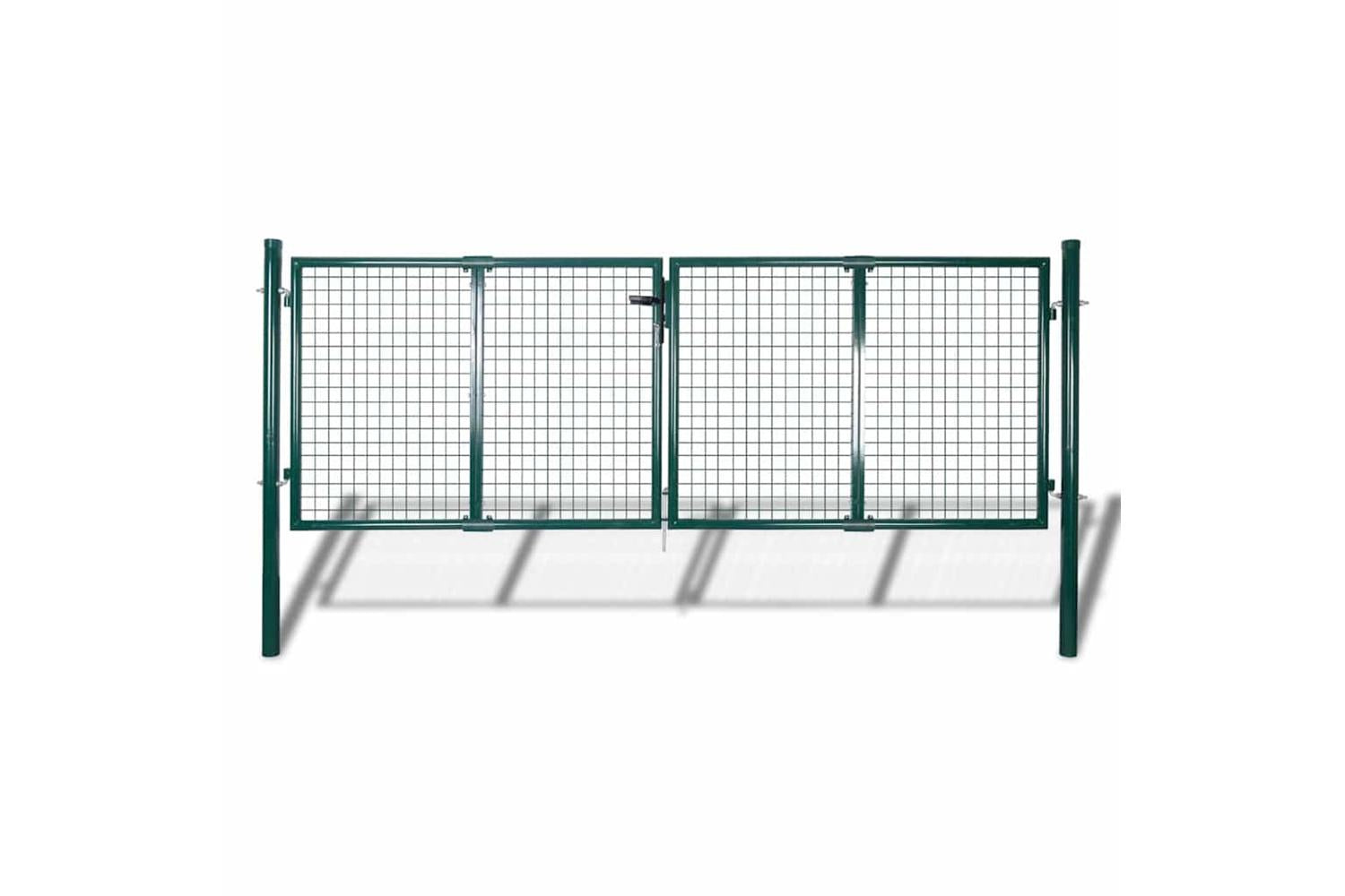 vidaXL 42981 Fence Gate Steel 306x175cm Green