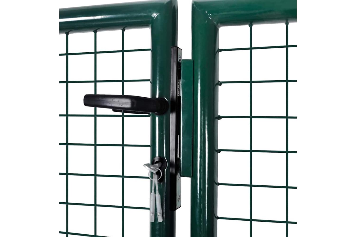 vidaXL 42981 Fence Gate Steel 306x175cm Green-3