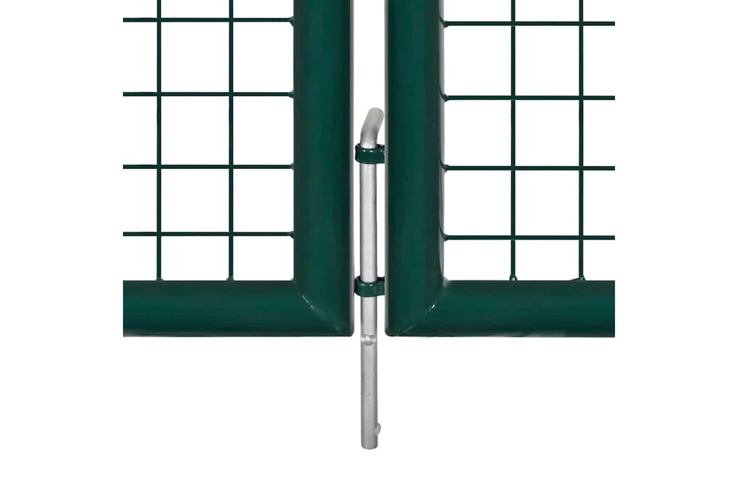 vidaXL 42981 Fence Gate Steel 306x175cm Green-5