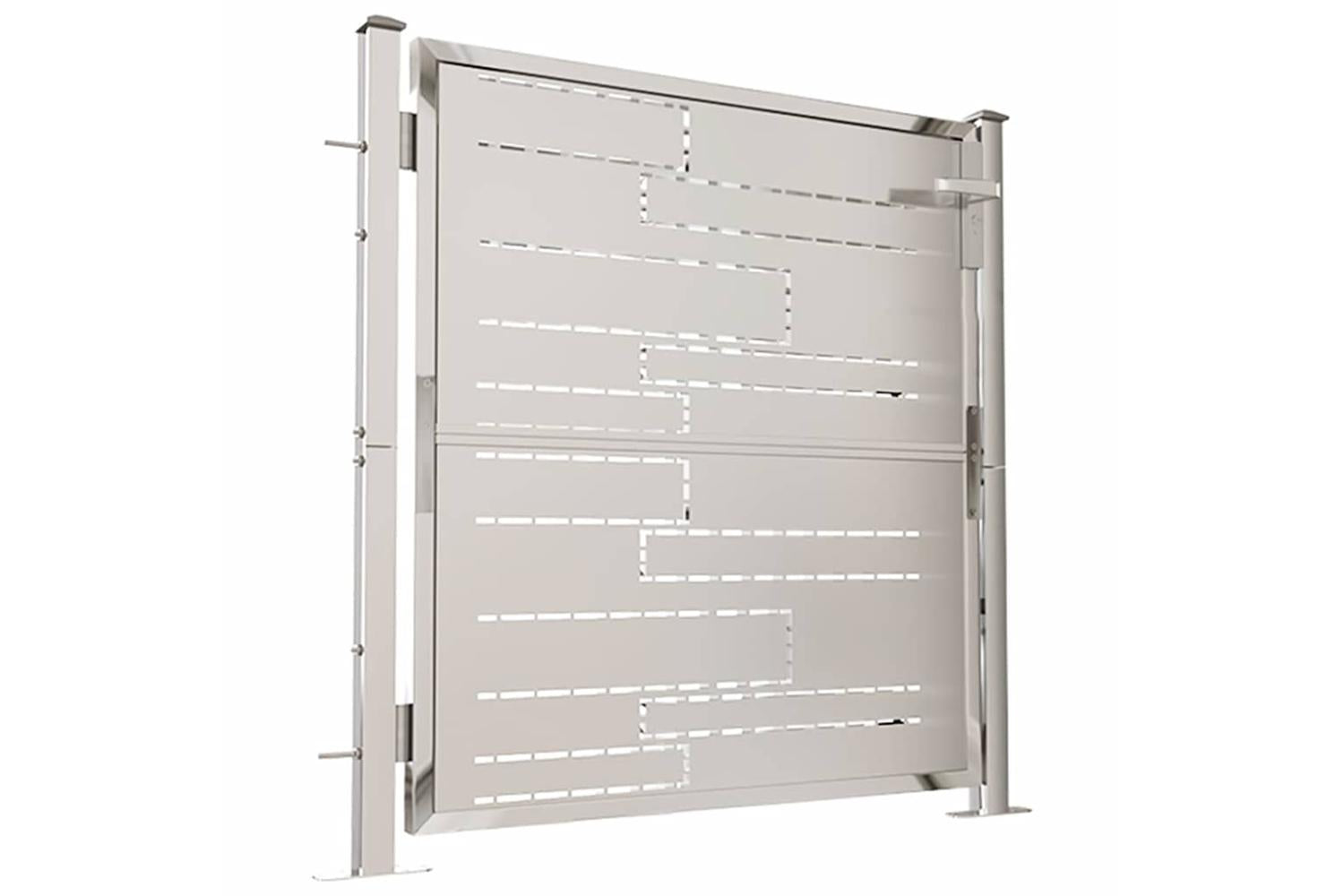 Vidaxl Garden Gate 100x100 Cm Stainless Steel-3