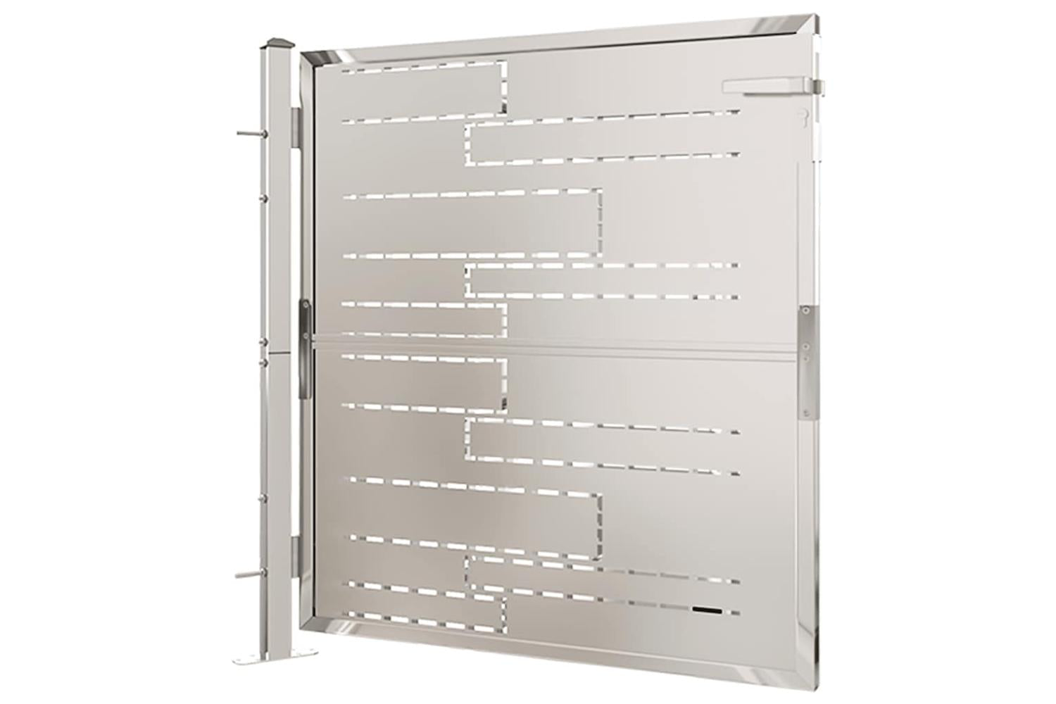 Vidaxl Garden Gate 100x100 Cm Stainless Steel-4
