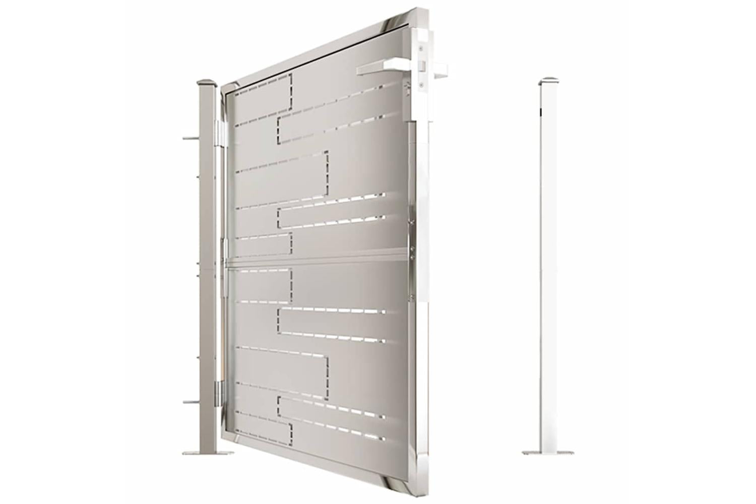 Vidaxl Garden Gate 100x100 Cm Stainless Steel-5