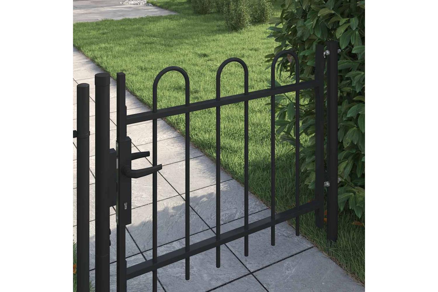 vidaXL 144361 Single Door Fence Gate With Hoop Top 100 X 75cm-2