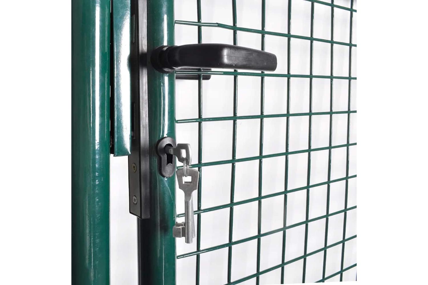 Vidaxl 142030 Single Door Fence Gate Powder-coated Steel-4