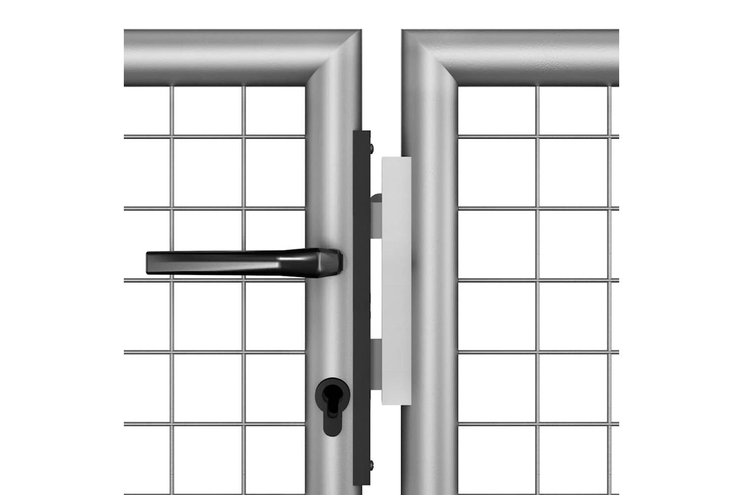 vidaXL 144761 Garden Gate Galvanised Steel 306x125cm Silver-4