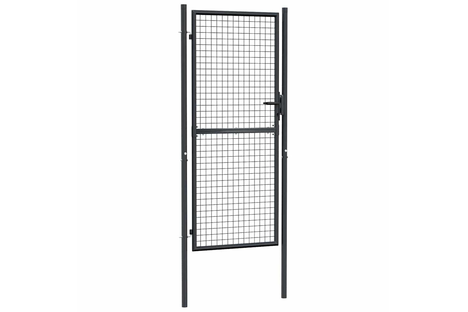 vidaXL 145775 Mesh Garden Gate Galvanised Steel 100x250cm Grey