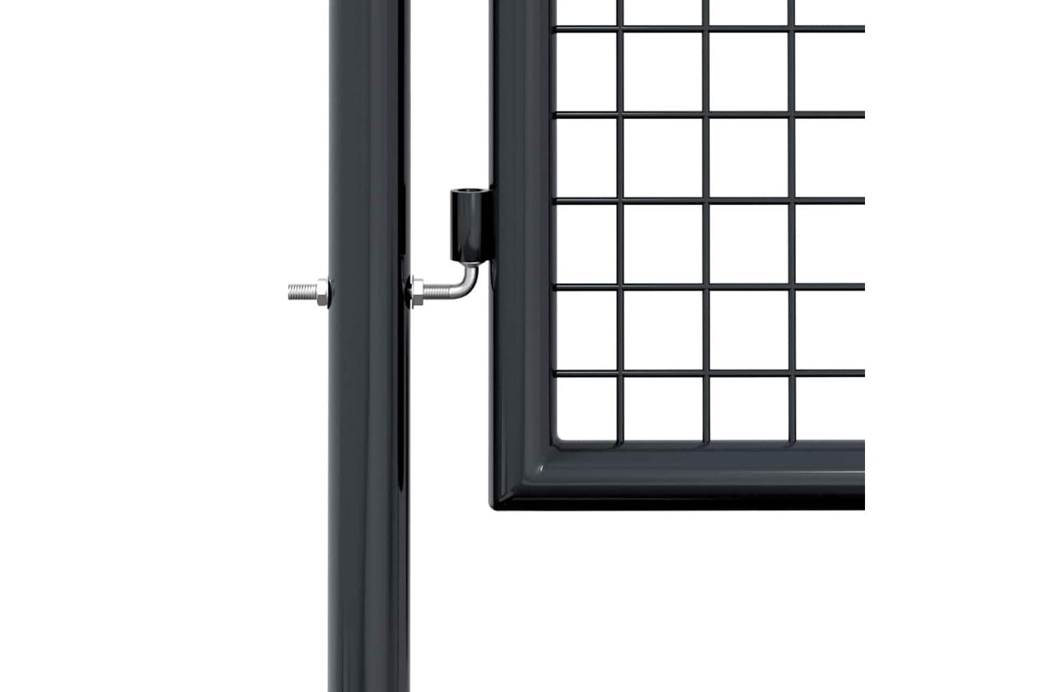vidaXL 145775 Mesh Garden Gate Galvanised Steel 100x250cm Grey-4