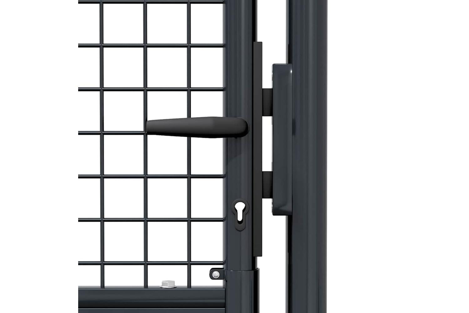 vidaXL 145775 Mesh Garden Gate Galvanised Steel 100x250cm Grey-5