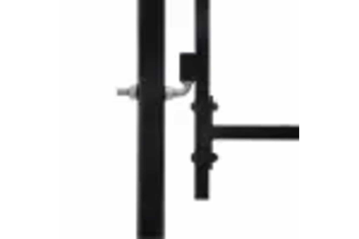 Vidaxl 146027 Fence Gate Double Door With Spike Top Steel 3x1.25 M Black-4