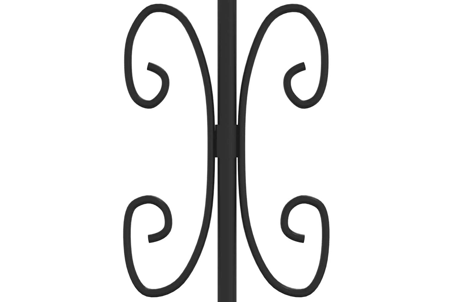 vidaXL 151096 Fence Gate With Spear Top Black 305x173cm Powder-coated Steel-5