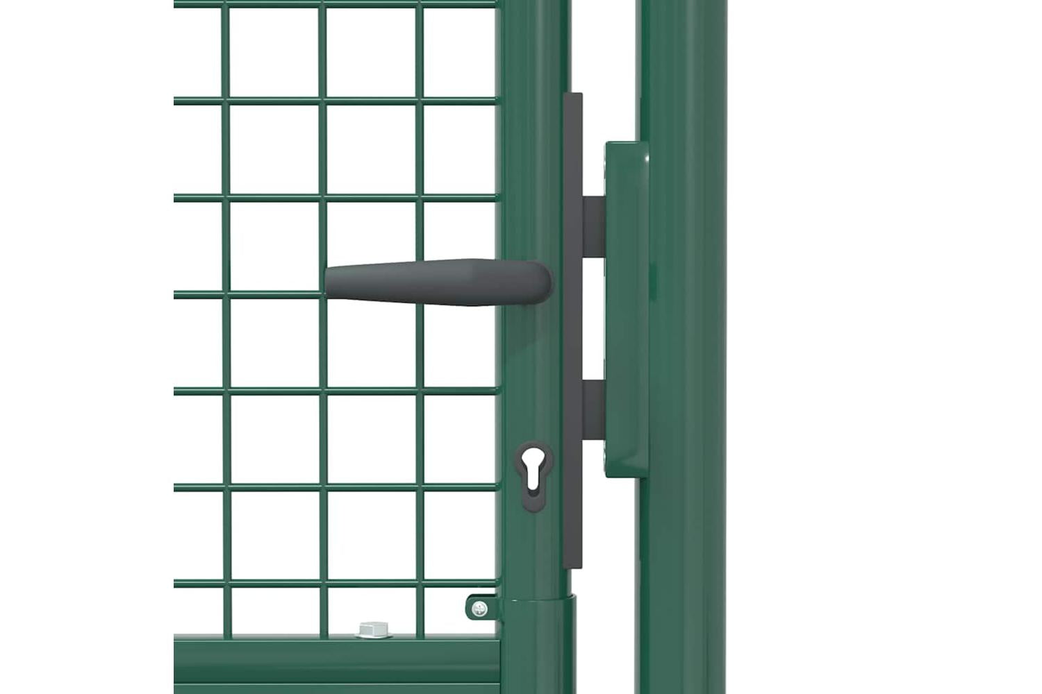 vidaXL Fence Gate Steel 100x150cm Green-5