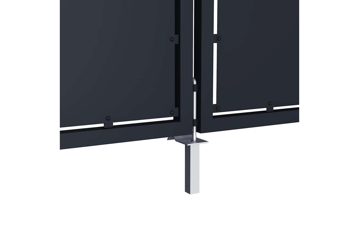 vidaXL 144528 Garden Gate Steel 300x200cm Anthracite-4