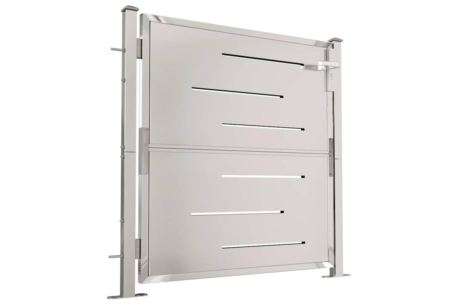 Vidaxl Garden Gate 100x100 Cm Stainless Steel-3
