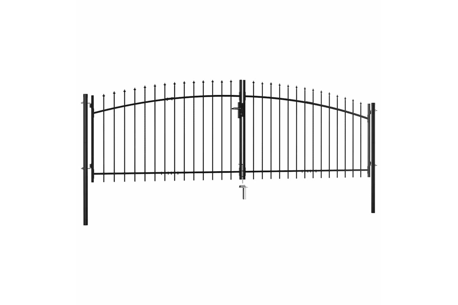 vidaXL 145739 Double Door Fence Gate With Spear Top 400x175cm