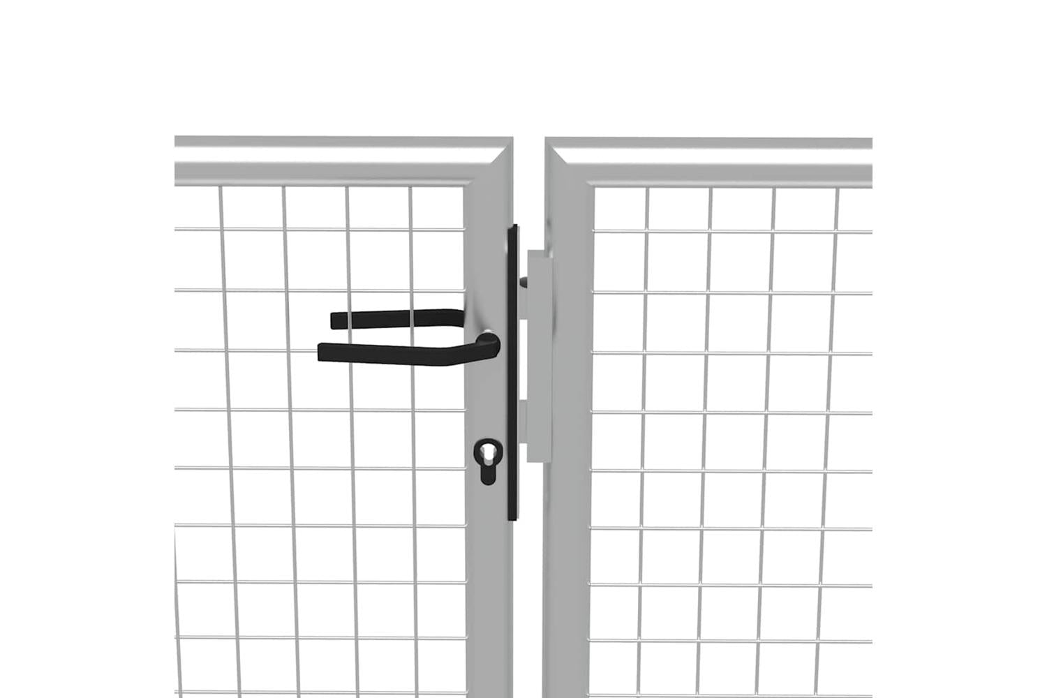 vidaXL 144299 Garden Gate Galvanised Steel 415x150cm Silver-3