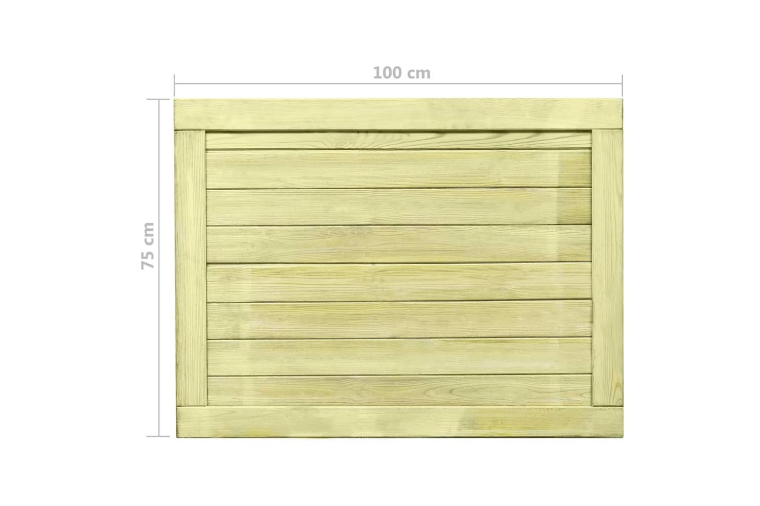 vidaXL 45332 Garden Gate Impregnated Pinewood 75x100cm-7