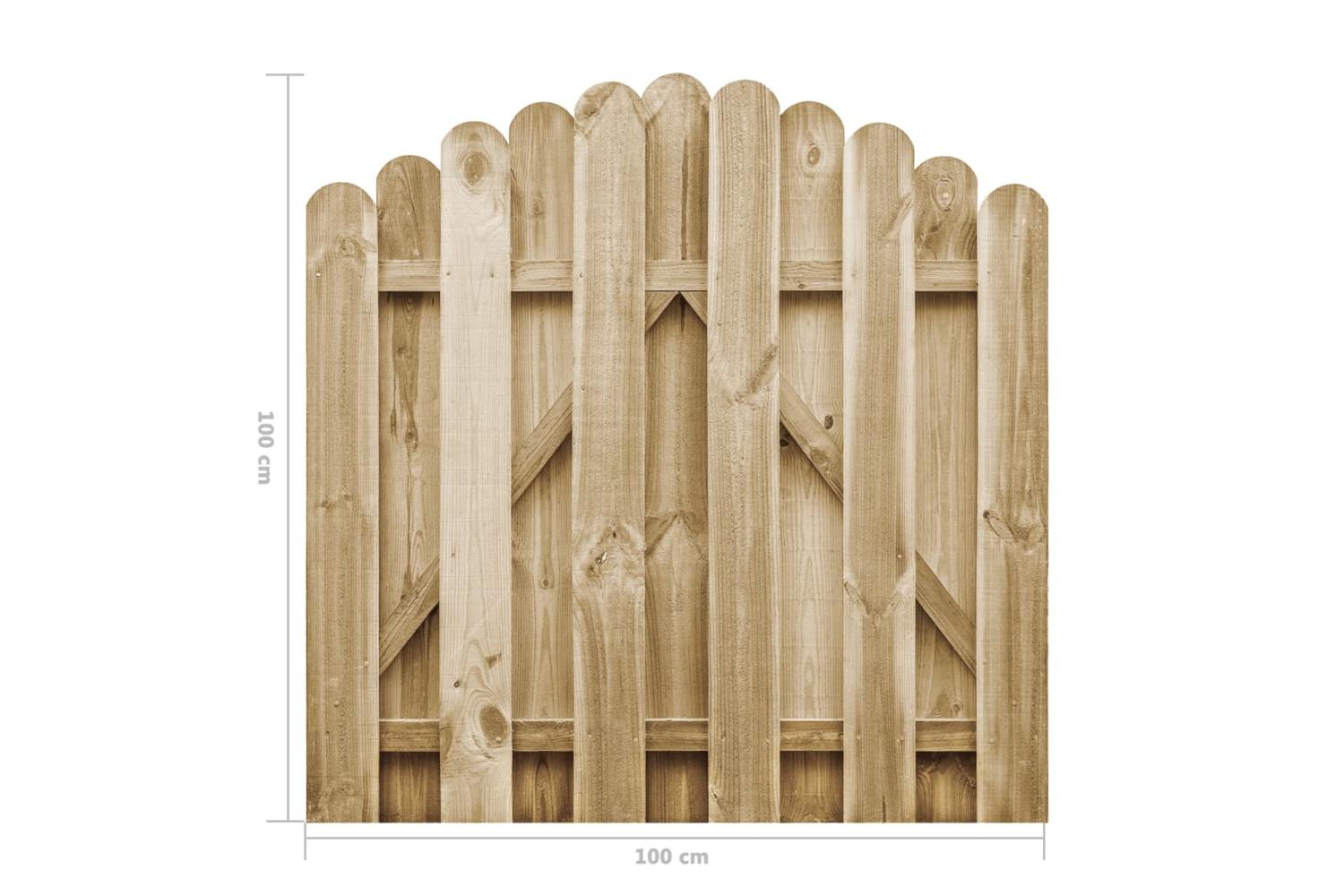 vidaXL 45327 Garden Gate Impregnated Pinewood 100x100cm-5
