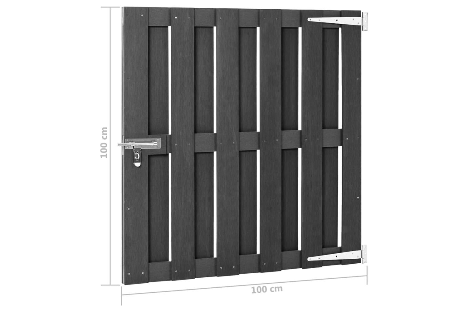 vidaXL 49083 Garden Gate Wpc 100x100cm Grey-6
