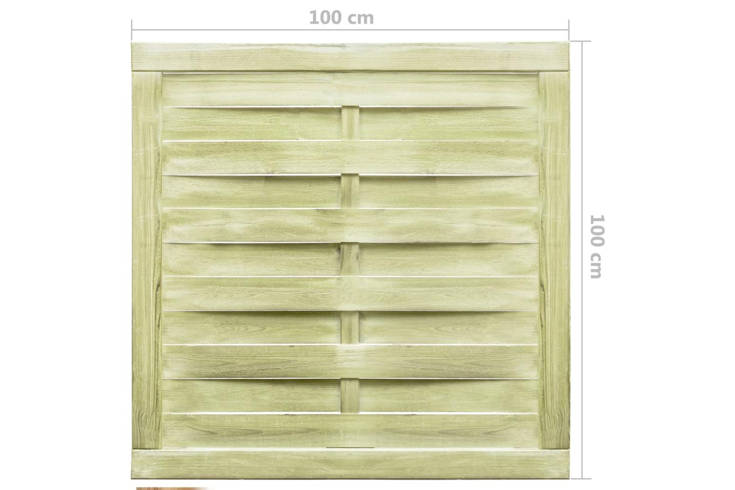 vidaXL 45309 Garden Gate Impregnated Pinewood 100x100cm Green-4