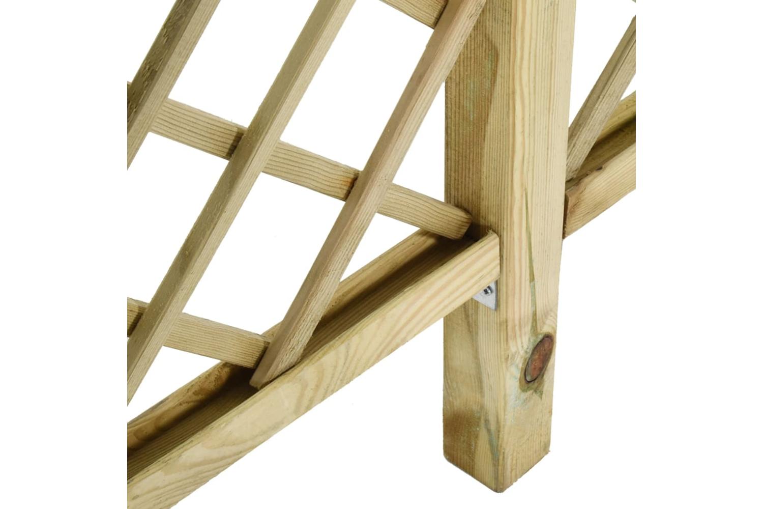 vidaXL 318417 Garden Lattice Fence With Pergola Top 300x50x200cm Impregnated Pinewood-4