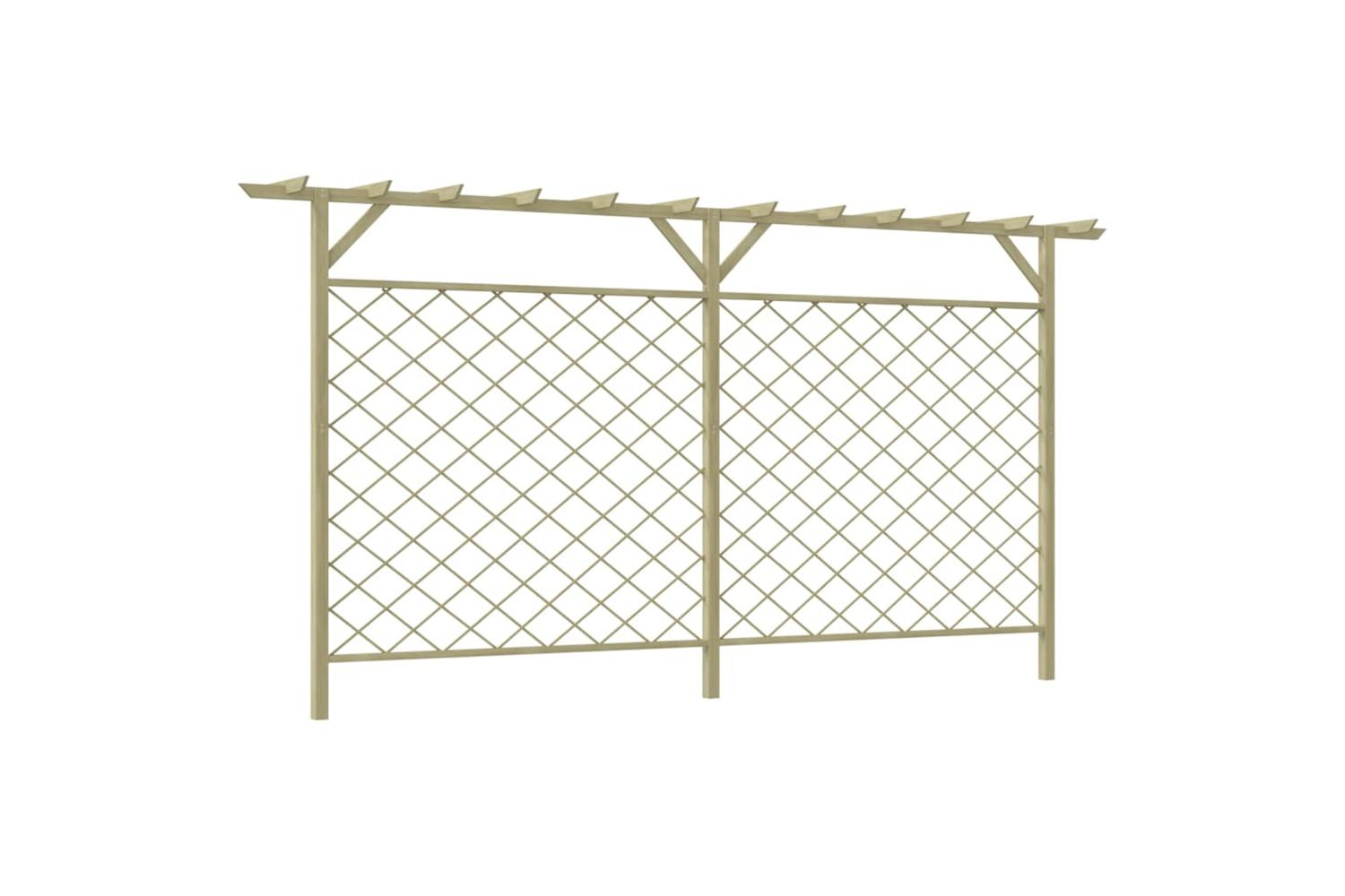 Vidaxl Garden Lattice Fence With Pergola Top Wood