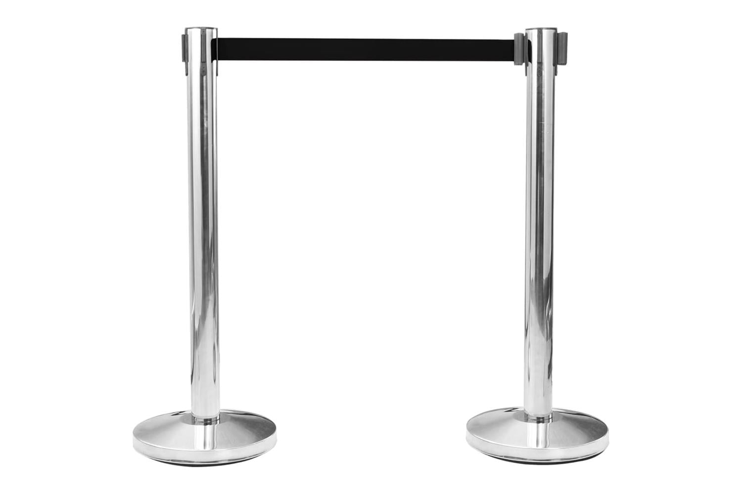 vidaXL 51162 Retractable Belt Barrier 200cm Black-2