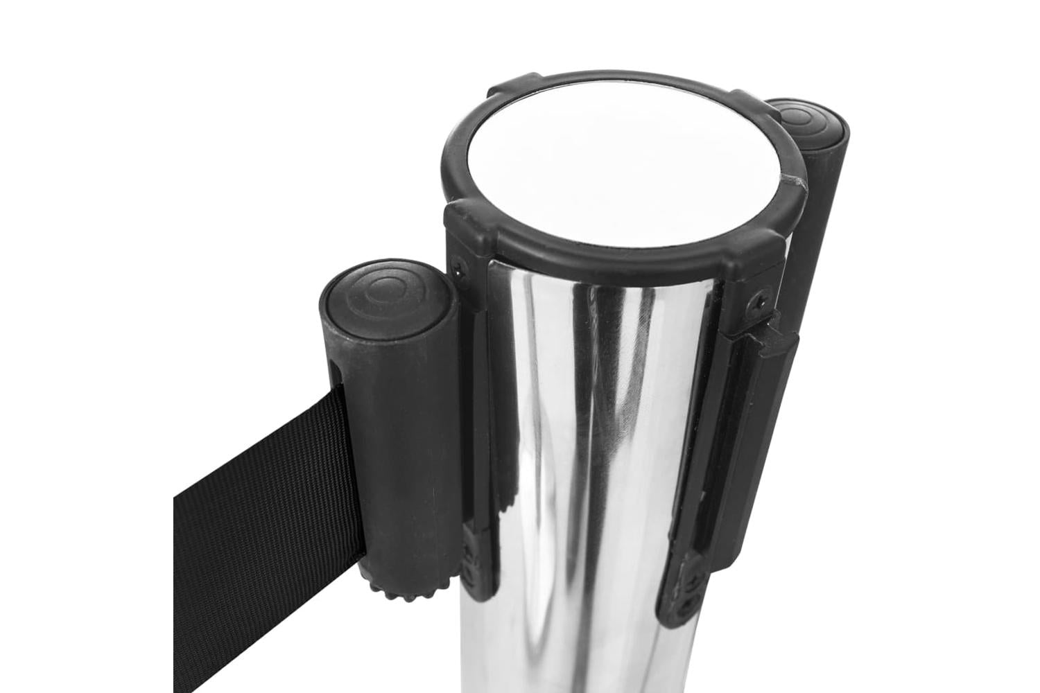 vidaXL 51162 Retractable Belt Barrier 200cm Black-4