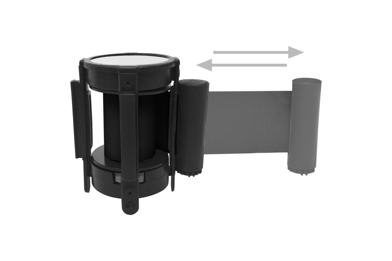 vidaXL 51162 Retractable Belt Barrier 200cm Black-5