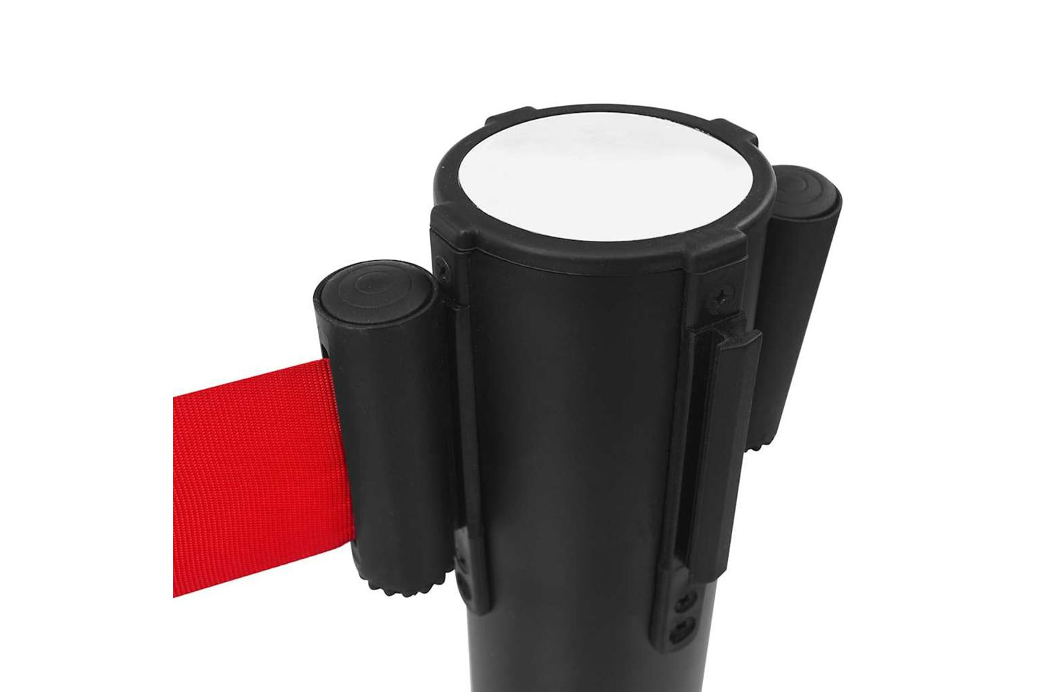Vidaxl 51161 Stanchion With Belt Airport Barrier Steel Black-3