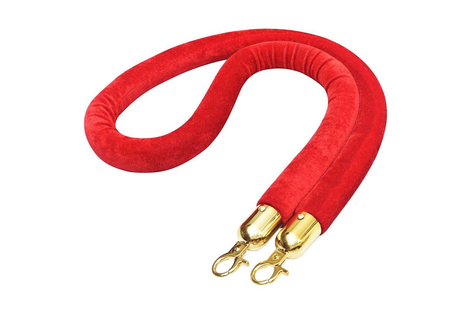 Vidaxl 51166 Stanchion Stand Rope Red And Golden Velvet