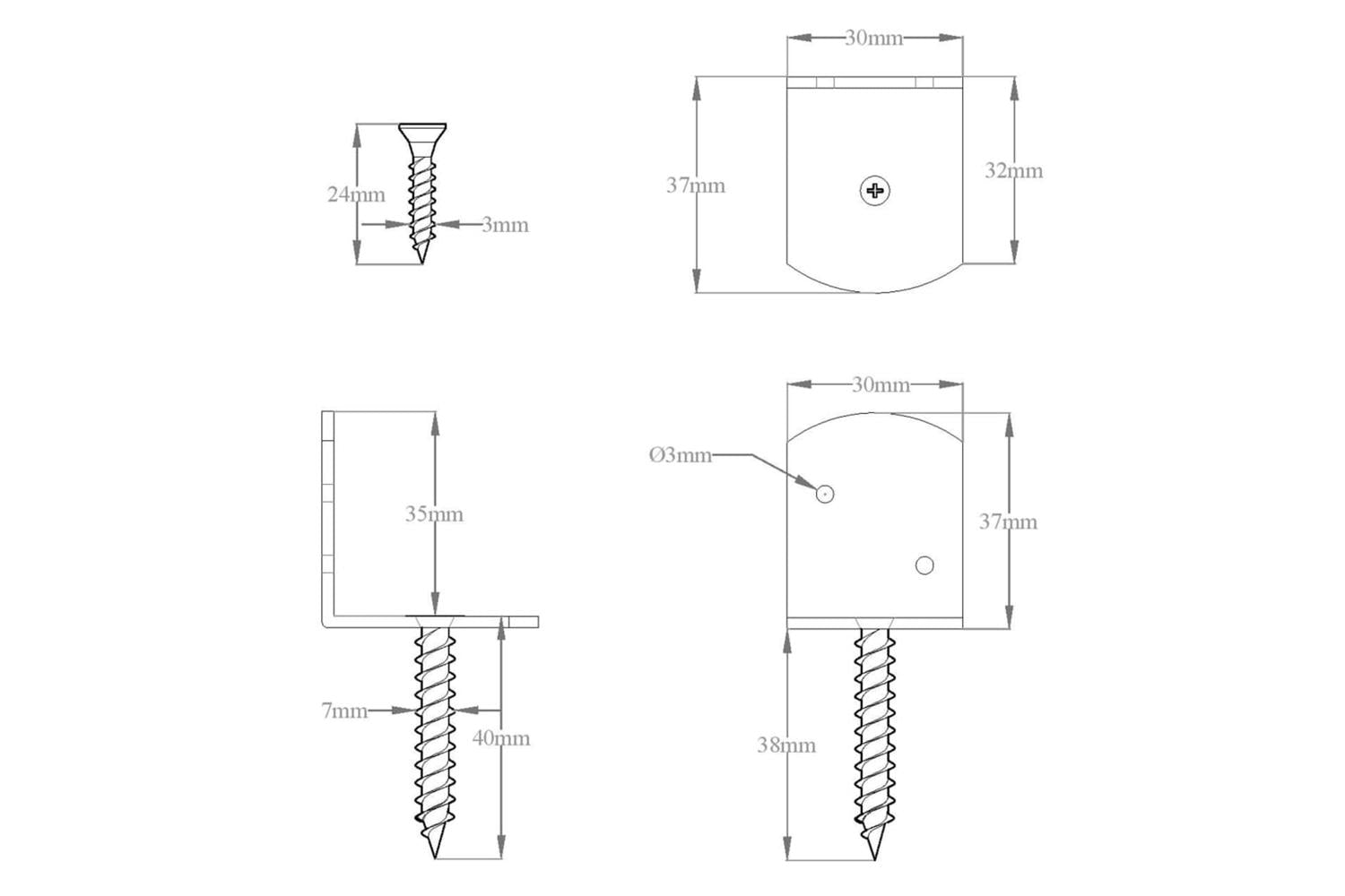 Vidaxl 145504 Fence Panel Brackets 4 Pcs L Shaped Galvanised Metal-9