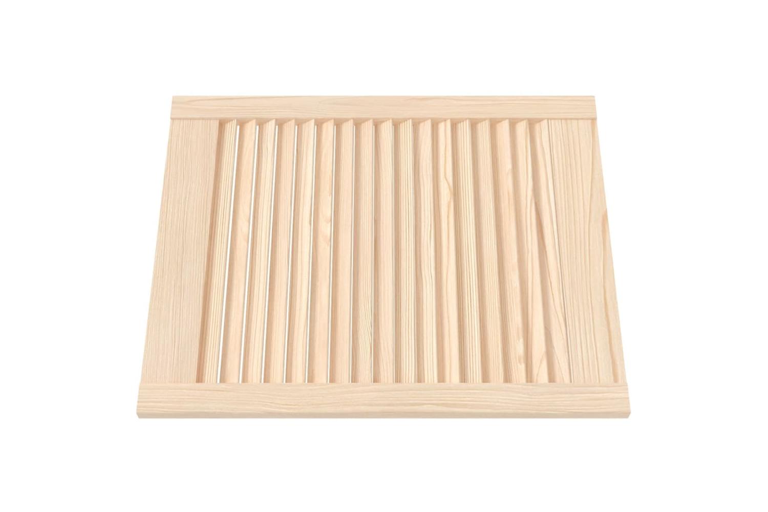 Vidaxl 151120 Louvred Doors 4 Pcs Solid Pine Wood 61.5x49.4cm-3
