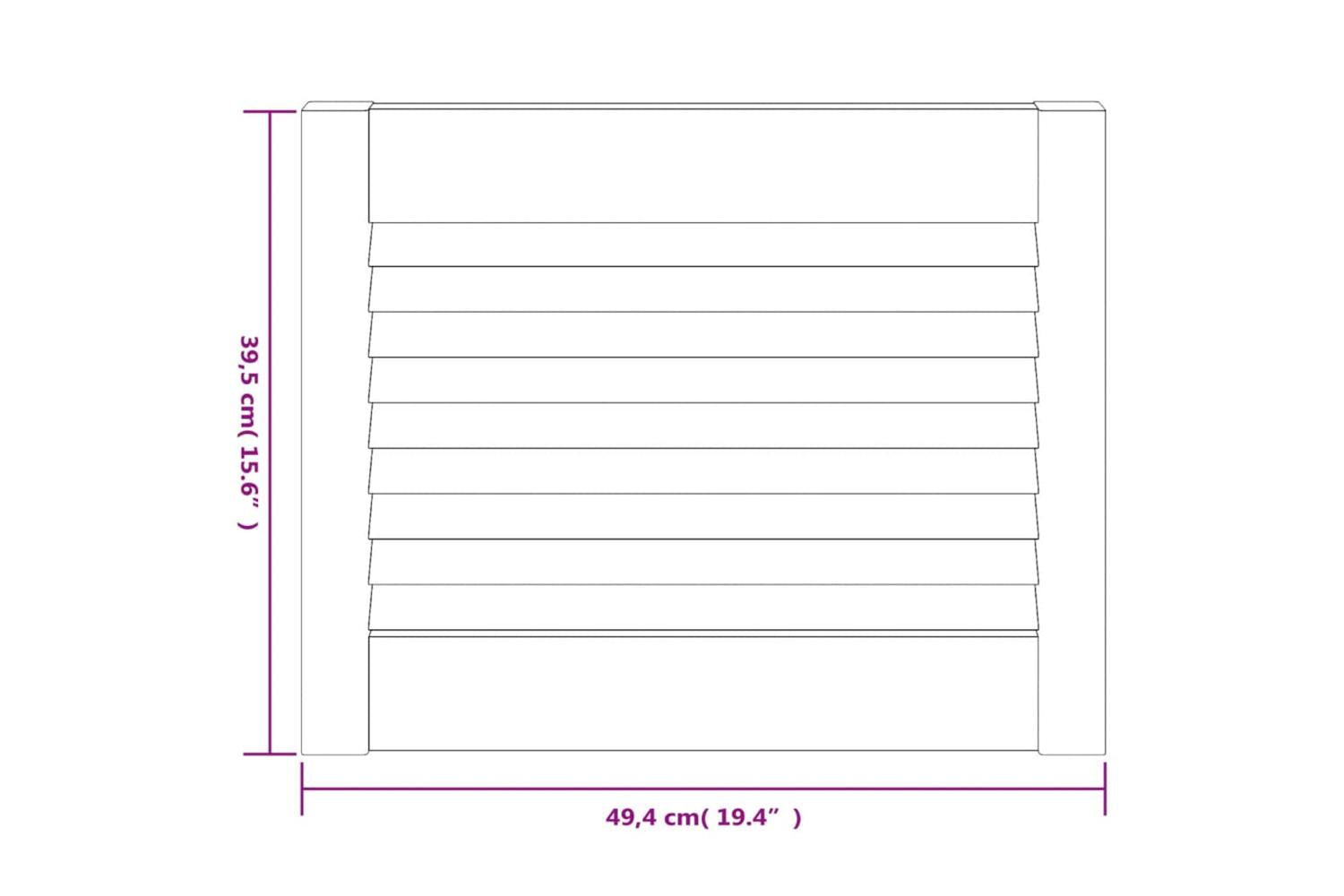 Vidaxl 151147 Louvred Doors 4 Pcs Solid Pine Wood White 39.5x49.4cm-6
