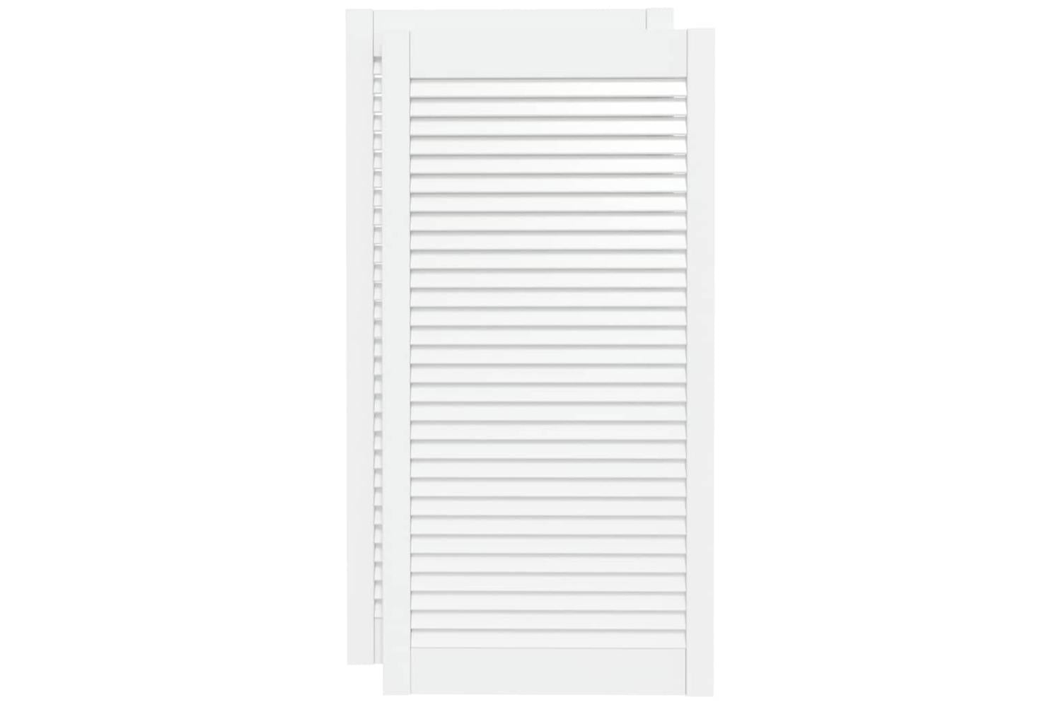 Vidaxl 151173 Louvred Doors 2 Pcs Solid Pine Wood White 99.3x49.4cm