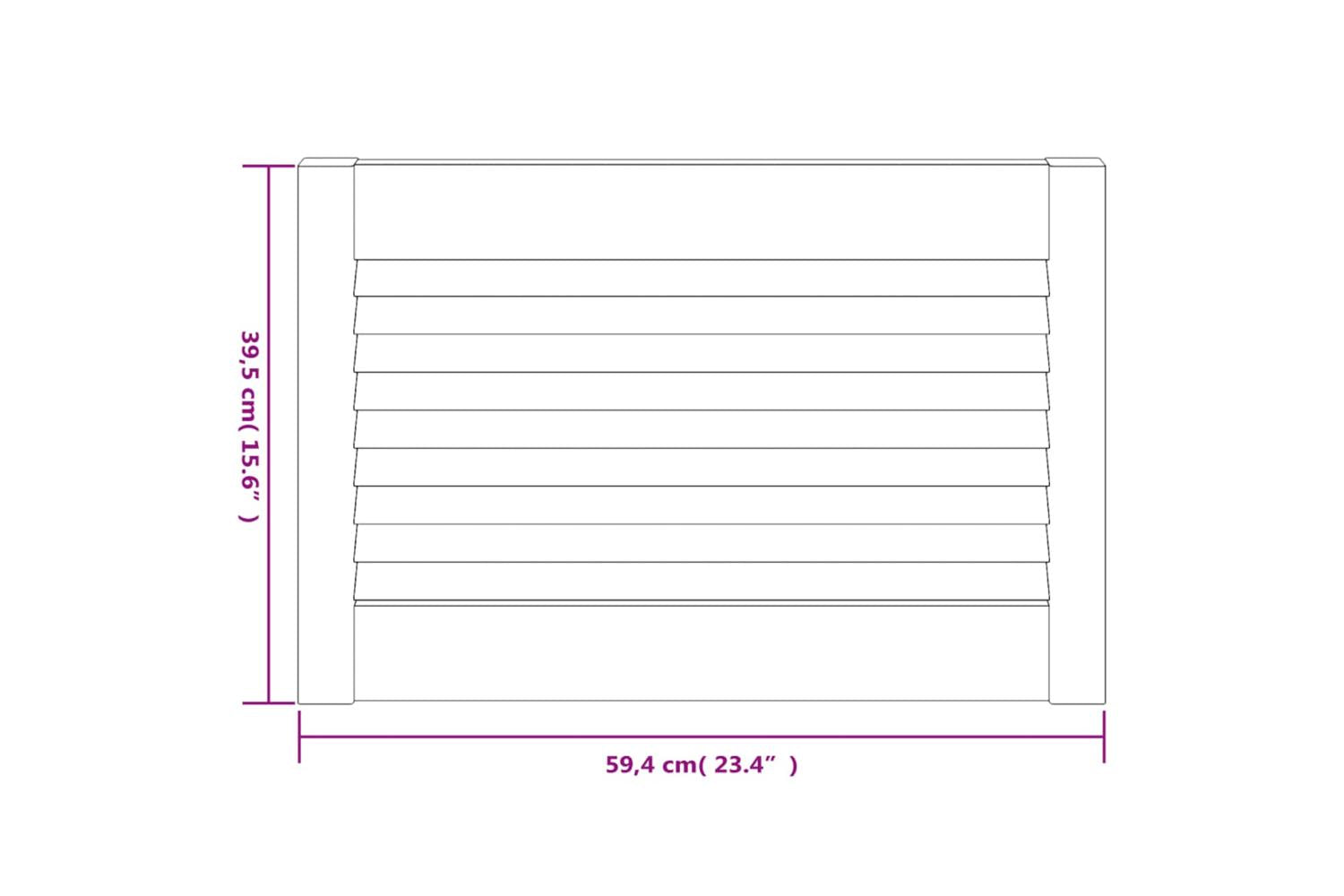 Vidaxl 151149 Louvred Doors 2 Pcs Solid Pine Wood White 39.5x59.4cm-6