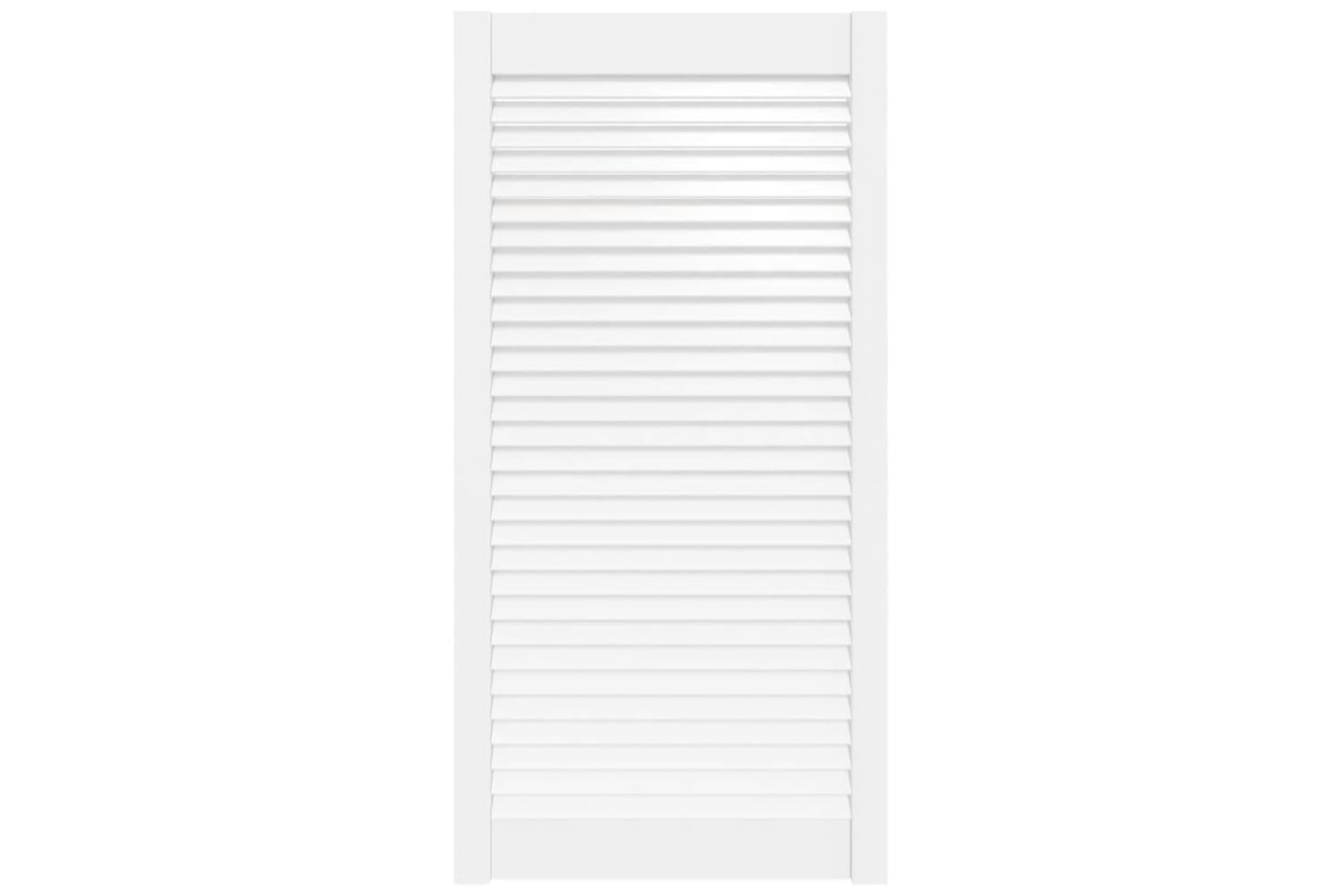 Vidaxl 151172 Louvred Door Solid Pine Wood White 99.3x49.4cm-2