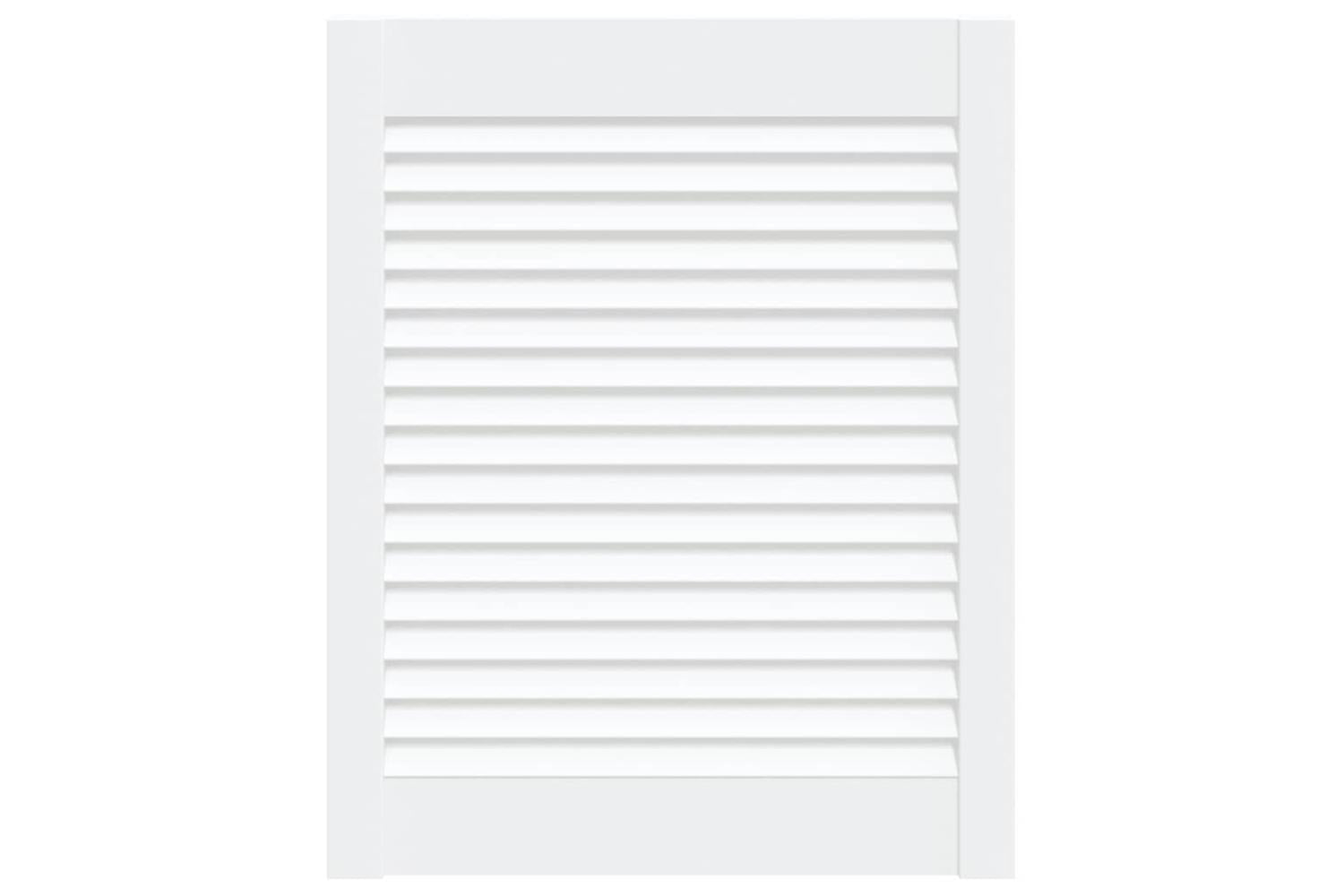 Vidaxl 151154 Louvred Door Solid Pine Wood White 61.5x49.4cm