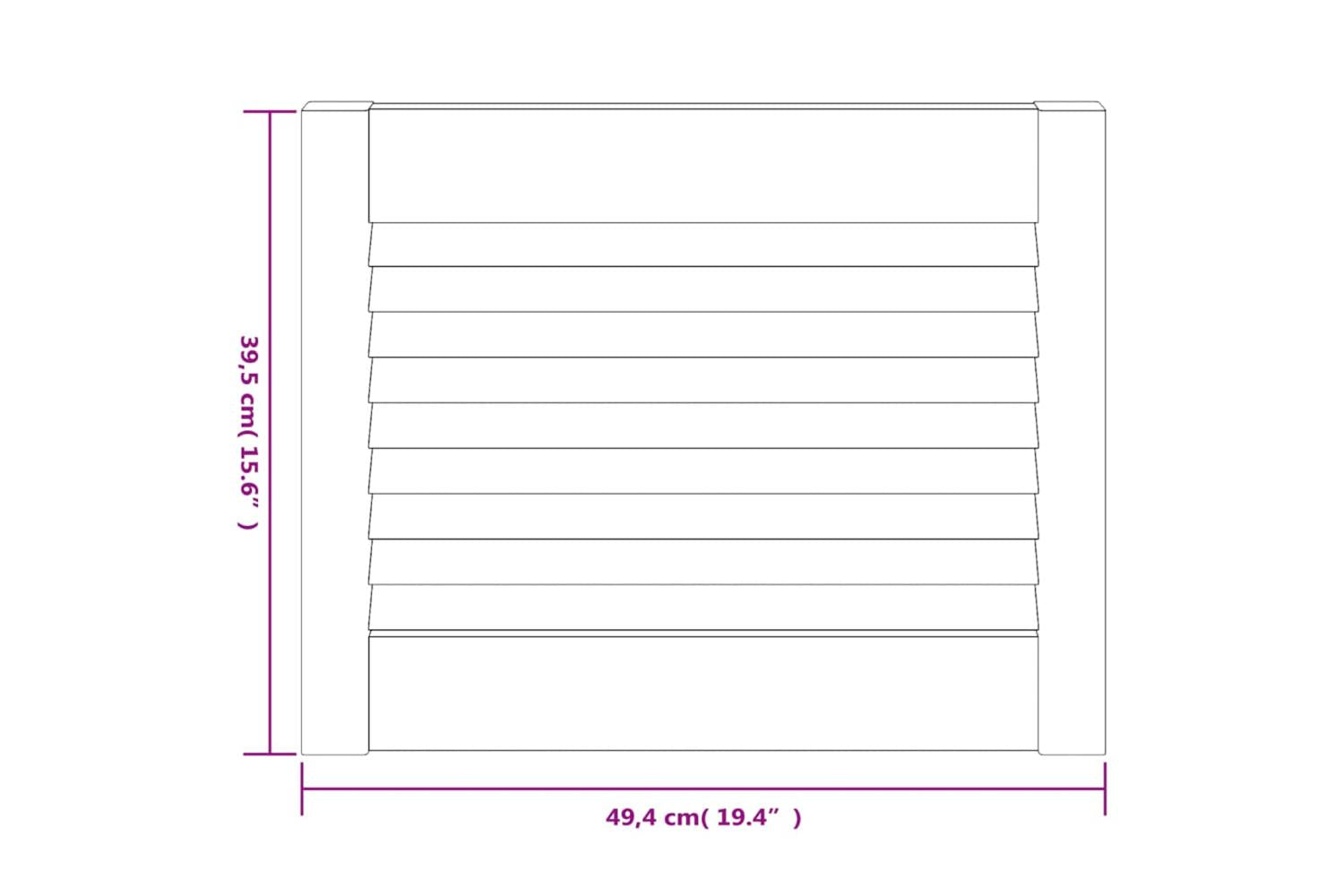 Vidaxl 151110 Louvred Doors 2 Pcs Solid Pine Wood 39.5x49.4cm-6