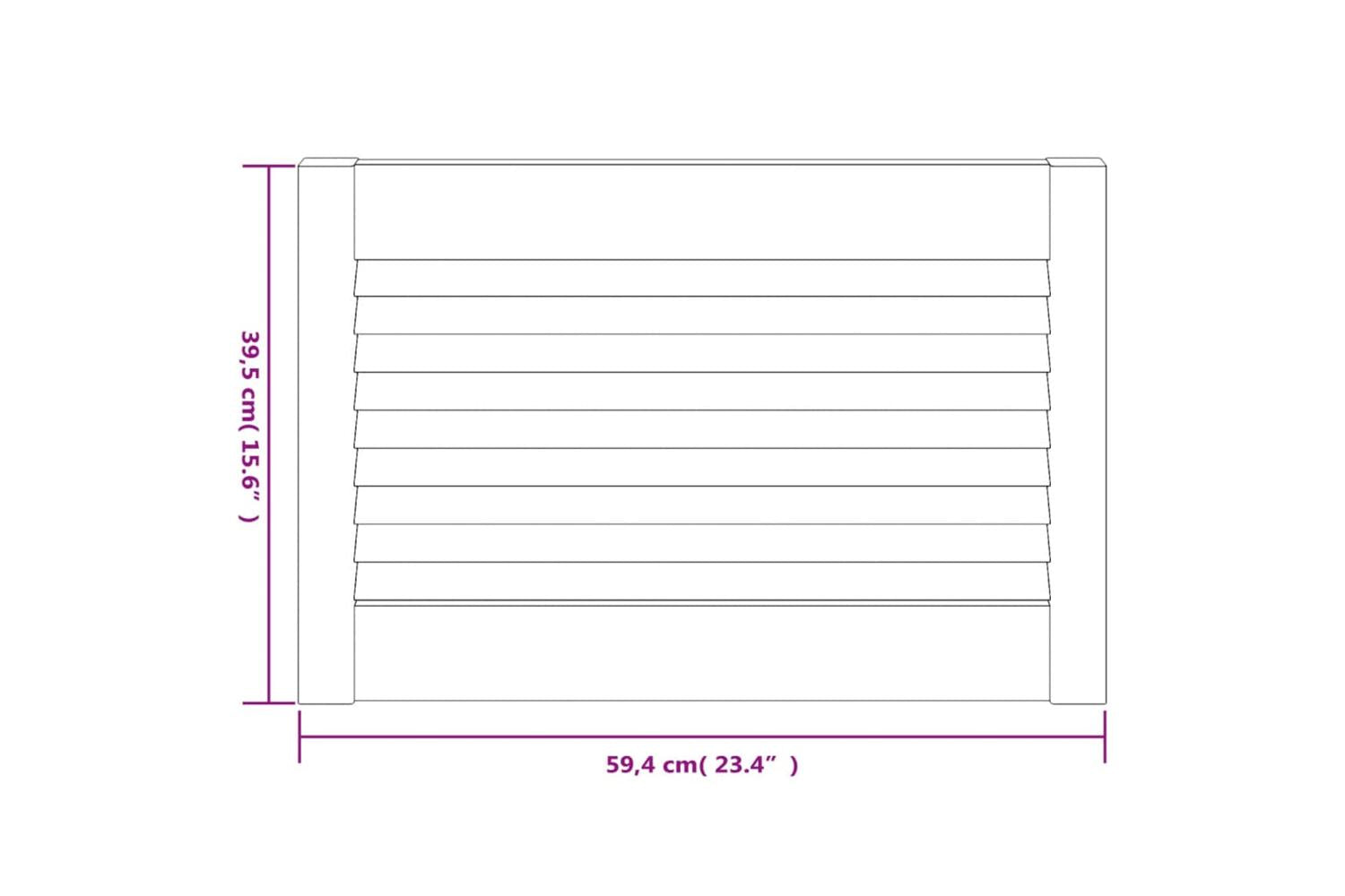 Vidaxl 151112 Louvred Door Solid Pine Wood 39.5x59.4cm-6