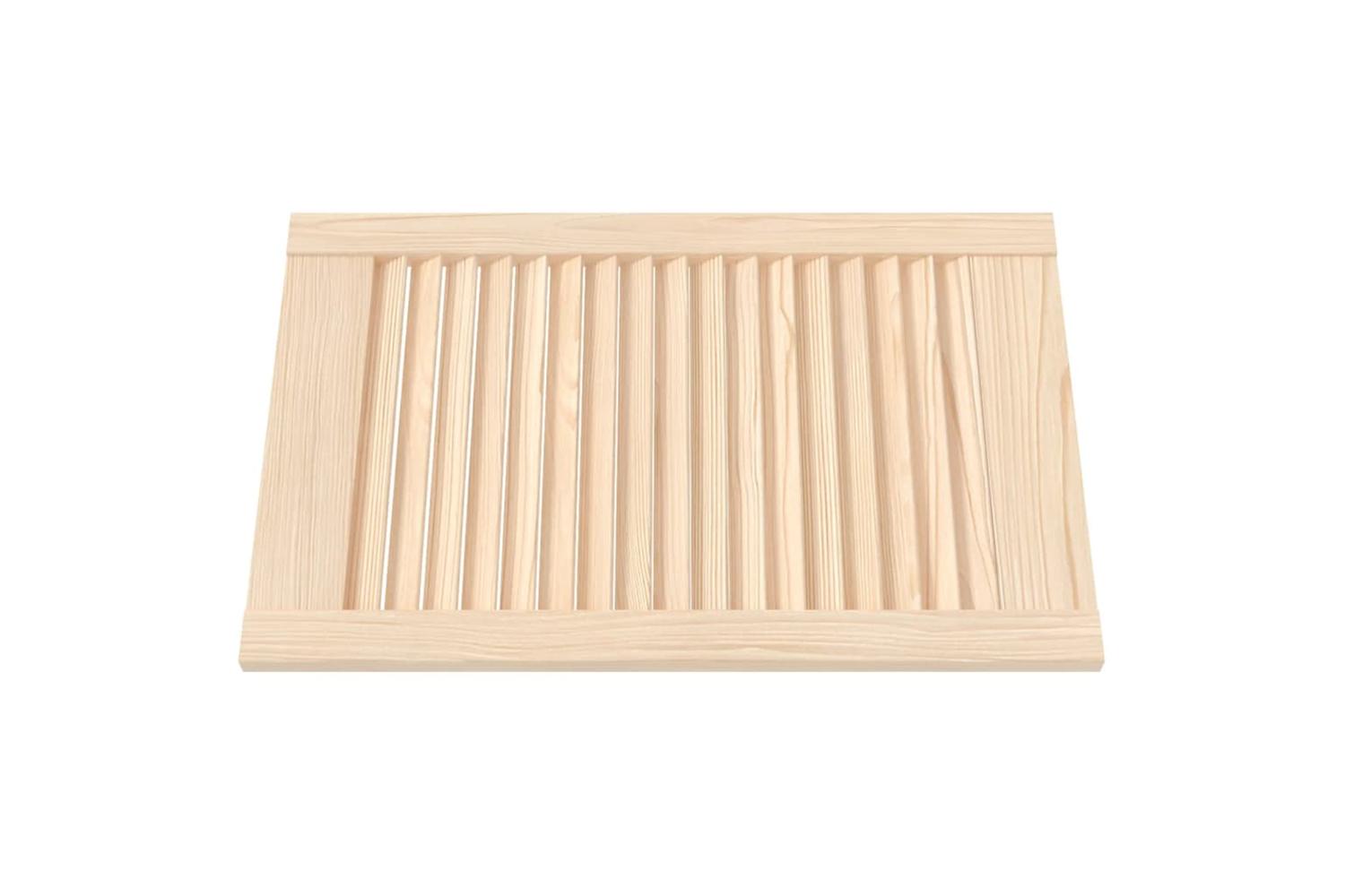Vidaxl 151116 Louvred Doors 2 Pcs Solid Pine Wood 61.5x39.4cm-3