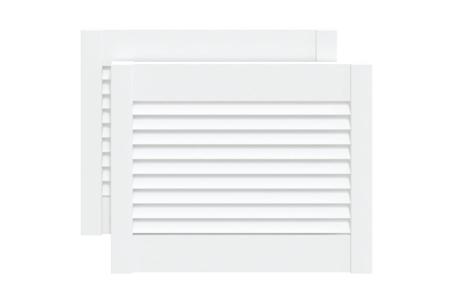 Vidaxl 151146 Louvred Doors 2 Pcs Solid Pine Wood White 39.5x49.4cm