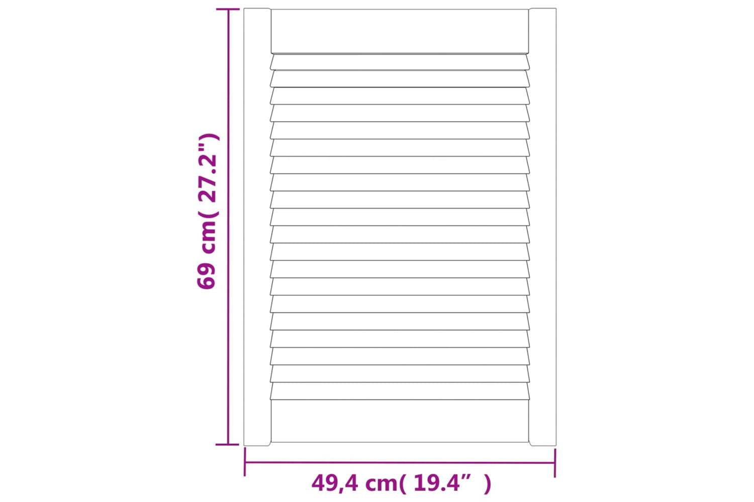 Vidaxl 151129 Louvred Doors 4 Pcs Solid Pine Wood 69x49.4cm-6