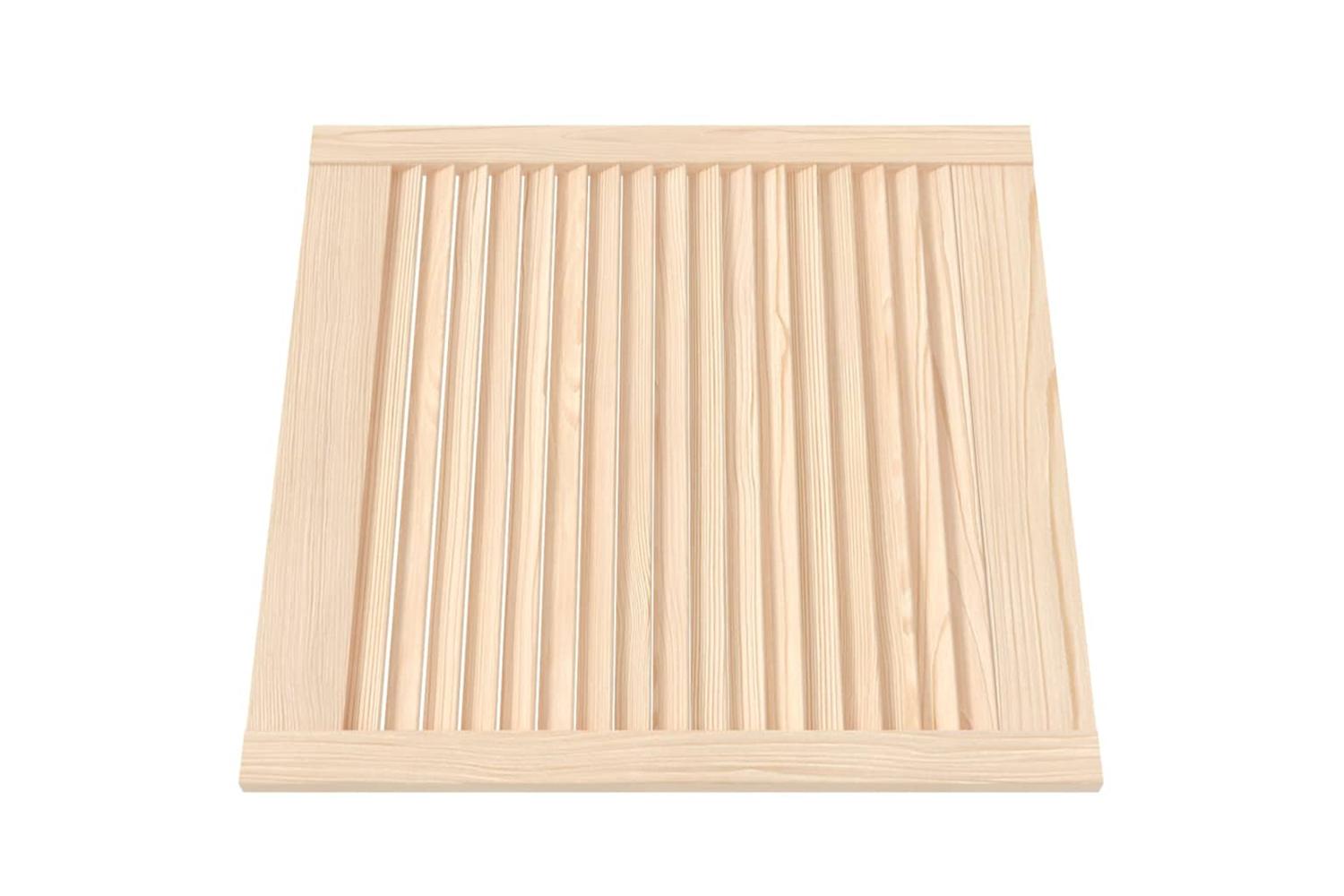Vidaxl 151123 Louvred Doors 4 Pcs Solid Pine Wood 61.5x59.4cm-3