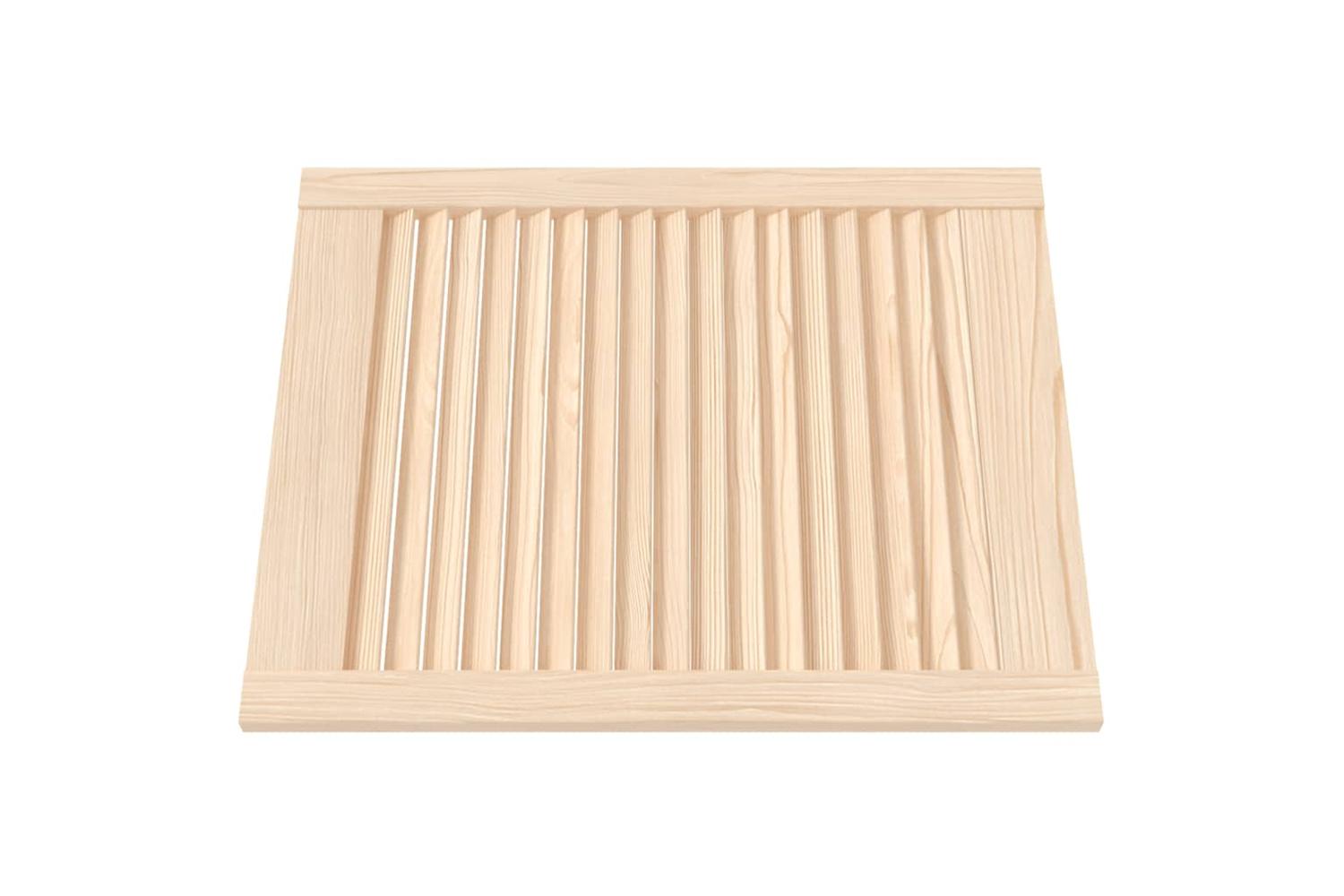 Vidaxl 151119 Louvred Doors 2 Pcs Solid Pine Wood 61.5x49.4cm-3